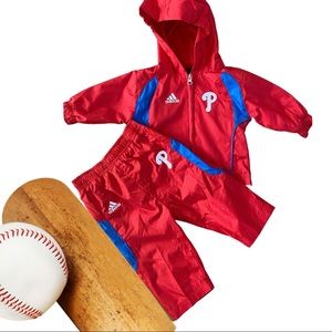 Adidas Philadelphia Phillies Infant Outfit | Jacket and Pants | 3-6m Unisex| EUC
